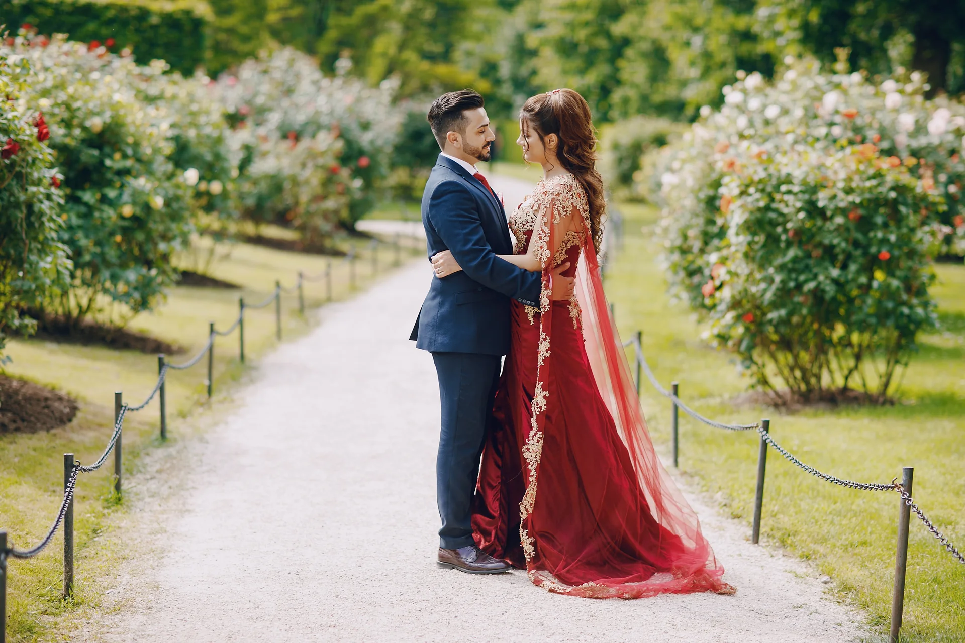Romantic couple portrait