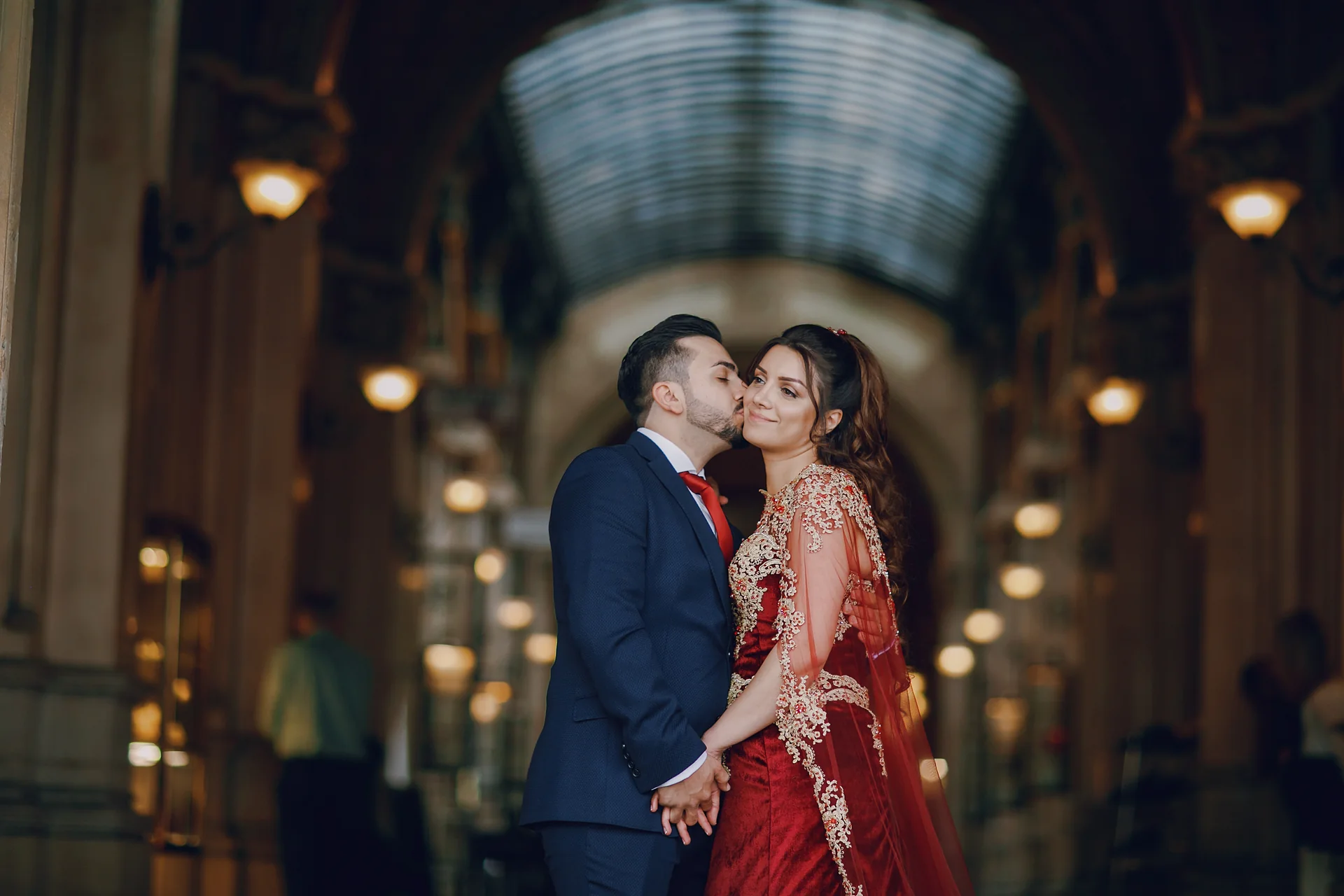 Couple celebrating an engagement